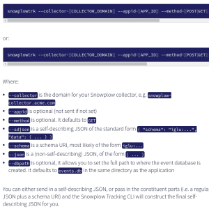 Snowplow Tracking CLI project preview